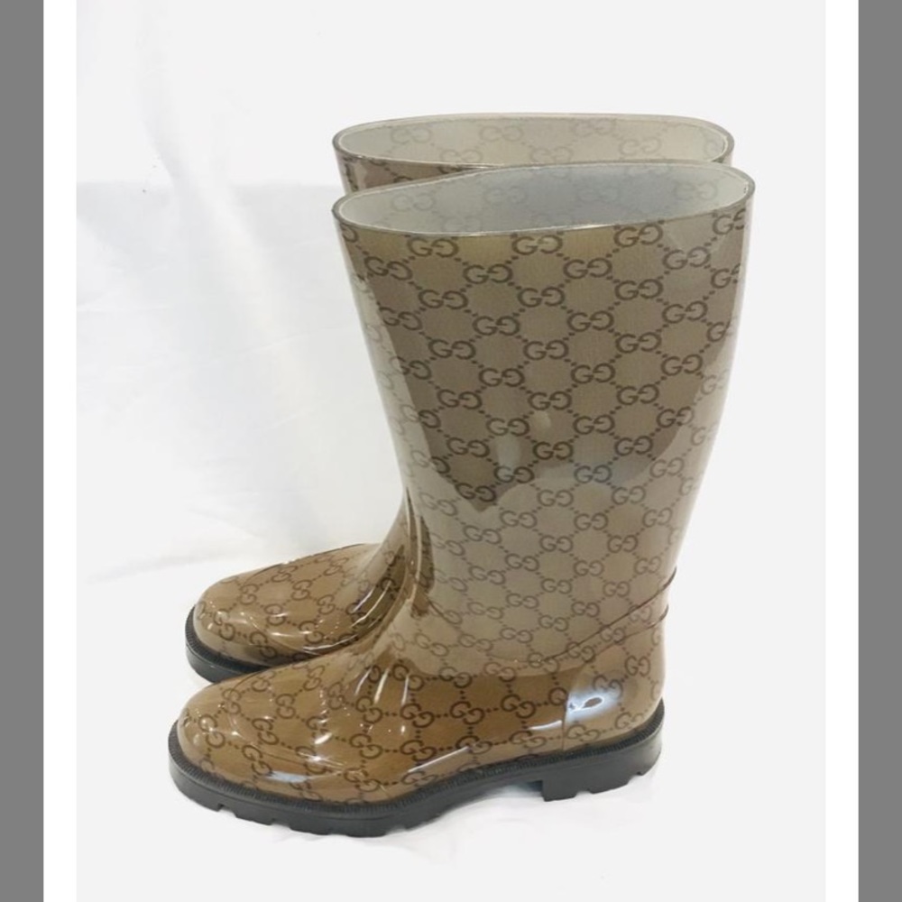 Gucci Monogram Rubber Rain boots